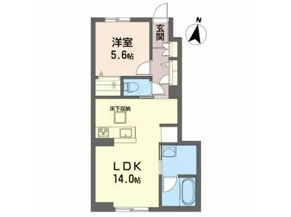 グランデA(1LDK/1階)の間取り写真