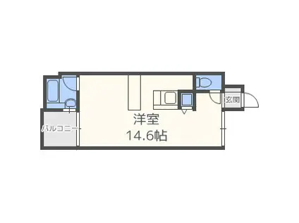 匠空KYOMACHIBORI(ワンルーム/6階)の間取り写真