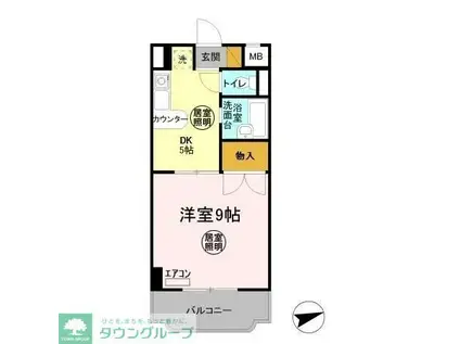 Y・Rレジデンス(1DK/3階)の間取り写真