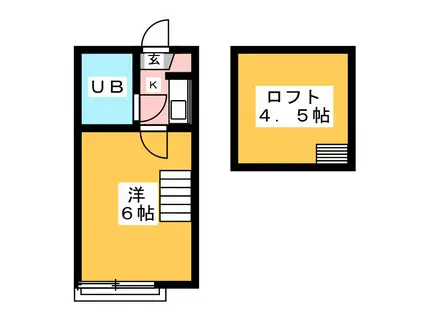 プラザ望月(ワンルーム/1階)の間取り写真