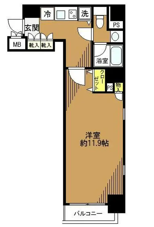 パークウェル市ヶ谷 3階階 間取り