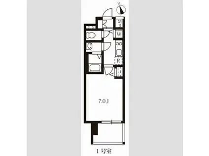 メインステージ名古屋 ノースマーク(1K/4階)の間取り写真