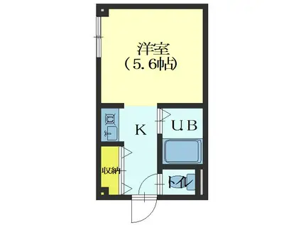 リコリッチ(1K/4階)の間取り写真