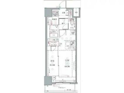 クレヴィスタ名古屋上前津(1LDK/3階)の間取り写真