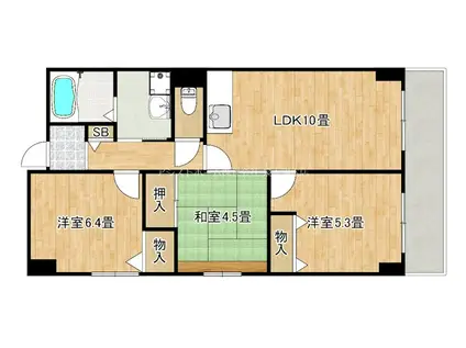 クリーンハイツ・助松(3LDK/2階)の間取り写真