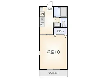 アヴァンセ(1K/1階)の間取り写真