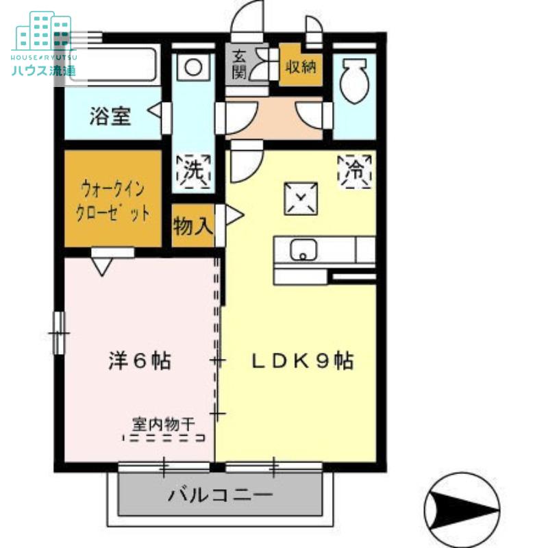 ルミナーレ栄田(1LDK/1階)の間取り写真
