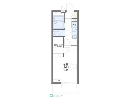 レオパレス南一番(1K/4階)の間取り写真