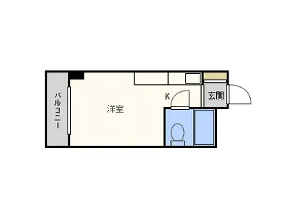 大国町池田マンション(ワンルーム/9階)の間取り写真