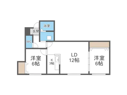 S・U・N287(2LDK/3階)の間取り写真