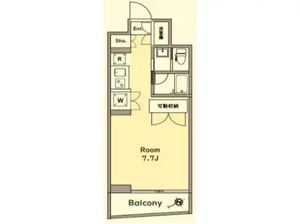 FLAT-S(ワンルーム/3階)の間取り写真