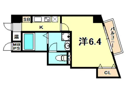 アネスト神戸西元町(1K/4階)の間取り写真