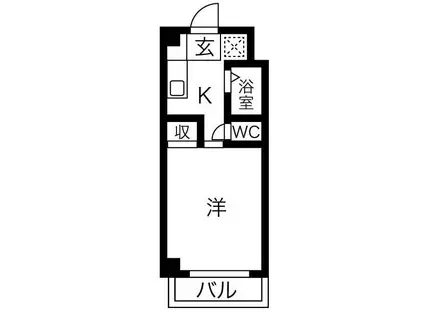 五番館井之花(1K/2階)の間取り写真