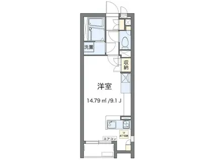 レオネクストリッツ美園(1K/2階)の間取り写真