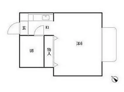 ドルフ鶴巻11(1K/1階)の間取り写真