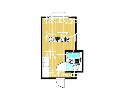 ラパンジール都島(ワンルーム/6階)の間取り写真