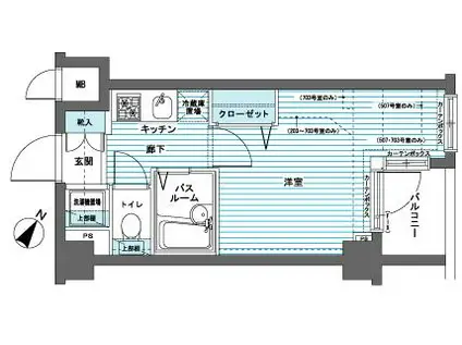 フェニックス代田橋ノース(1K/3階)の間取り写真
