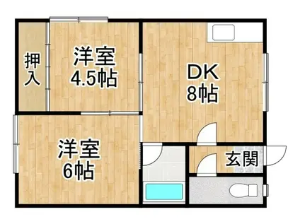 シャルム17条(2DK/1階)の間取り写真