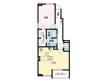 レジェンドXX(1LDK/1階)の間取り写真