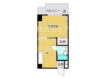 アビコサンク(1K/4階)の間取り写真