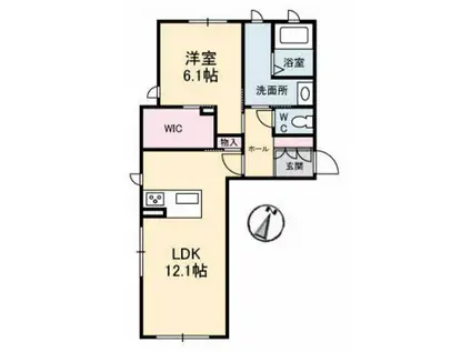 シャーメゾンINOUE(1LDK/1階)の間取り写真