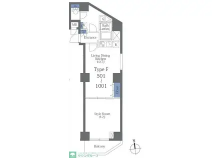 リリーフォート板橋大山(1LDK/7階)の間取り写真