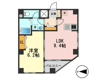 ブロンシュ新小岩(1LDK/4階)の間取り写真