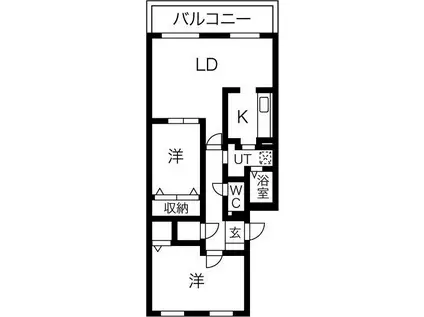 アルページュ(2LDK/1階)の間取り写真