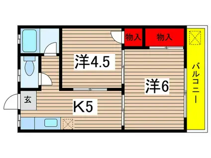 第7長栄マンション(2K/3階)の間取り写真