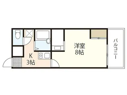 イーハトーヴ安芸(1K/1階)の間取り写真