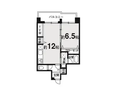 レジェンド千代川(1LDK/4階)の間取り写真