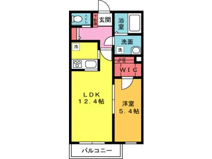 ラフィーネ茅ヶ崎(1LDK/1階)の間取り写真