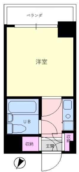 ビューハイム(1K/6階)の間取り写真