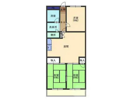 第3吉川コーポ(3LDK/3階)の間取り写真