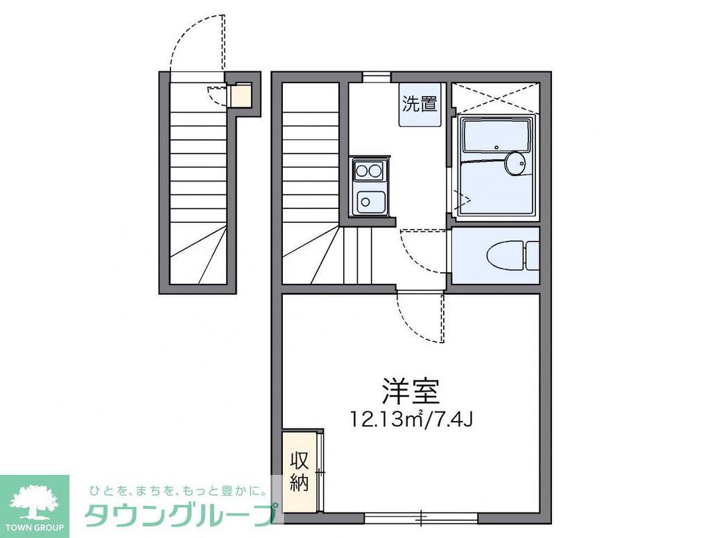 レオネクストまるはち(1K/2階)の間取り写真