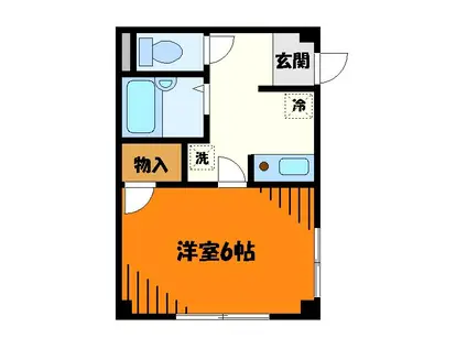 アンプルール フェール山田(1K/3階)の間取り写真