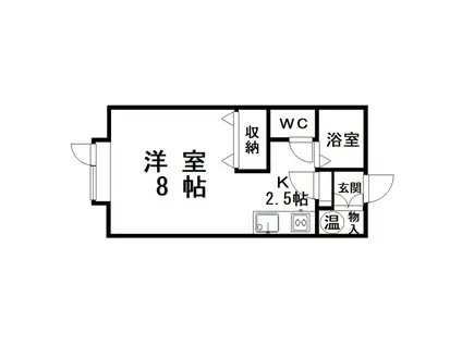 ファーブル88(1K/2階)の間取り写真