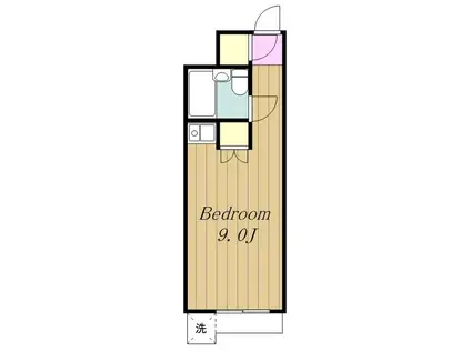 セザール登戸(ワンルーム/3階)の間取り写真