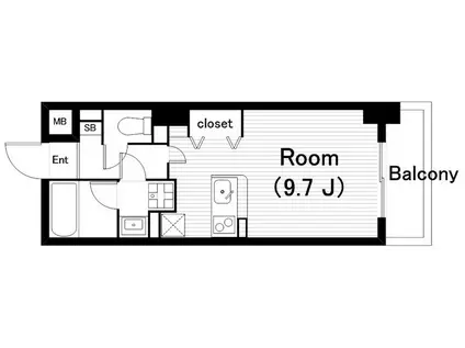 プリマヴィラ本陣(ワンルーム/4階)の間取り写真