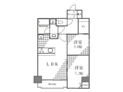 ハーモニーレジデンス東京イーストコア004(2LDK/11階)の間取り写真