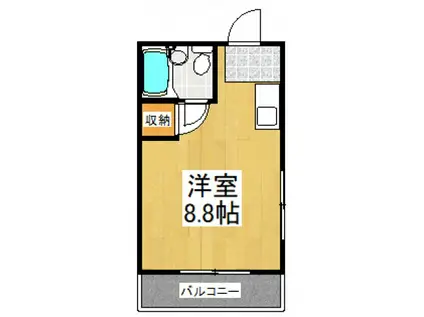 メゾン渡部2号館(ワンルーム/3階)の間取り写真