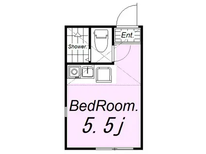 ユナイト星川ジェフリー(ワンルーム/2階)の間取り写真