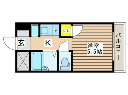 ヒルズ八王子(1K/3階)の間取り写真