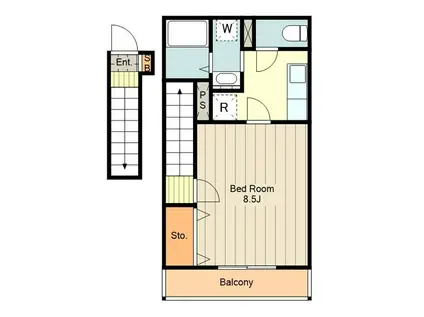 リブリ・さくら大工(1K/2階)の間取り写真