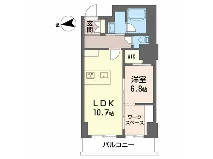 ナナアーク荒町(1LDK/5階)の間取り写真