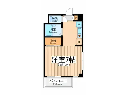 ステラ東門前(1K/3階)の間取り写真