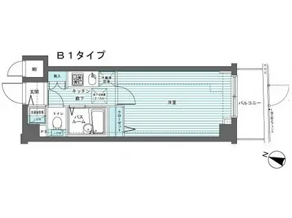 フェニックス板橋本町(1K/1階)の間取り写真