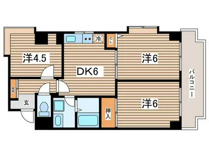 ツインアベニューA(3DK/3階)の間取り写真