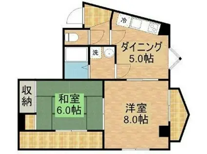 サンセルティ(2DK/4階)の間取り写真