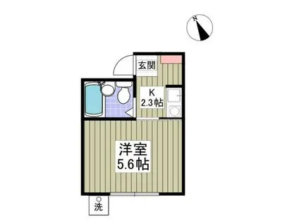 エクセピア美原(1K/1階)の間取り写真